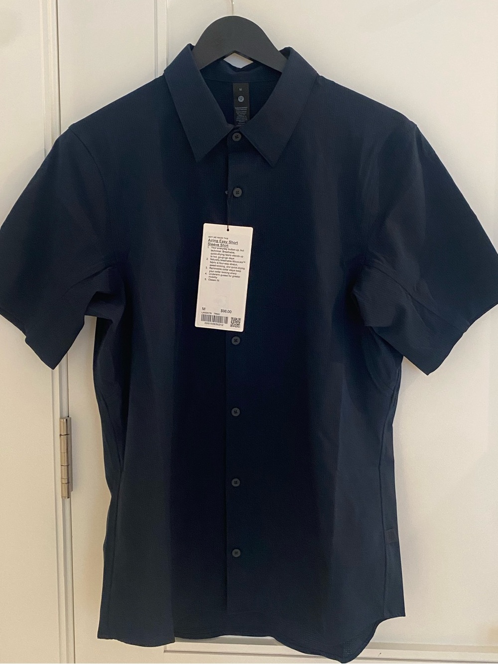 New Lululemon Men's Short-Sleeve Button-Up Shirt